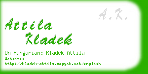 attila kladek business card